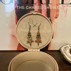 Handmade unakite earrings!